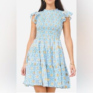 Oliphant Smocked Flirty Dress Size M